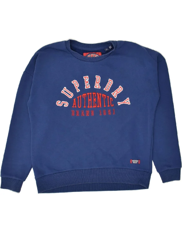 Referral Discount SUPERDRY Womens Graphic Sweatshirt Jumper UK 14 Large Navy Blue Cotton Referral Discount SUPERDRY Womens Graphic Sweatshirt Jumper UK 14 Large Navy Blue Cotton
