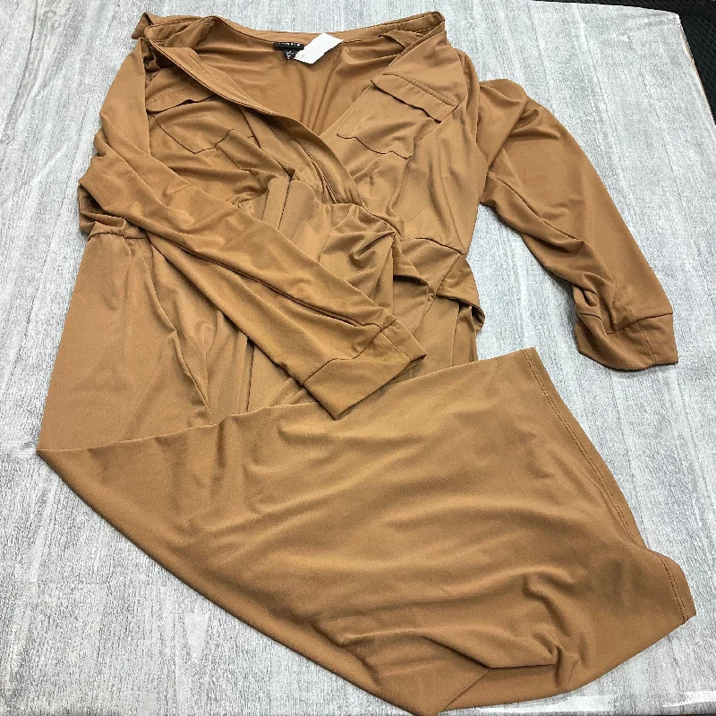 Fantastic Offers Dress Casual Short By Torrid In Brown, Size: 2x