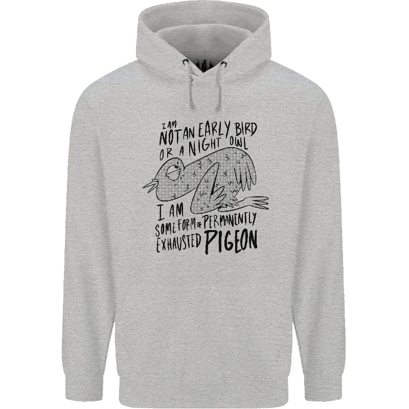 Bargain Blast Always Tired Fatigued Exhausted Pigeon Funny Mens 80% Cotton Hoodie