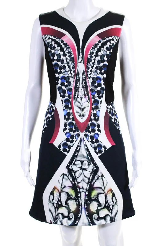 Big Savings PETER PILOTTO Womens Abstract Print Sleeveless Dress Black White