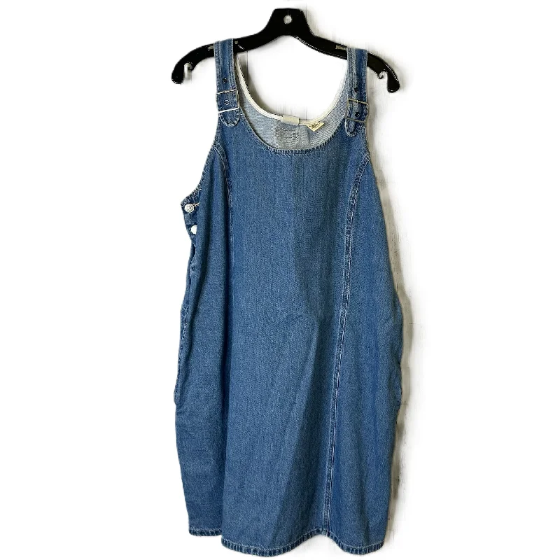 Early Bird Discount Dress Casual Short By Levis In Blue Denim, Size: Xl