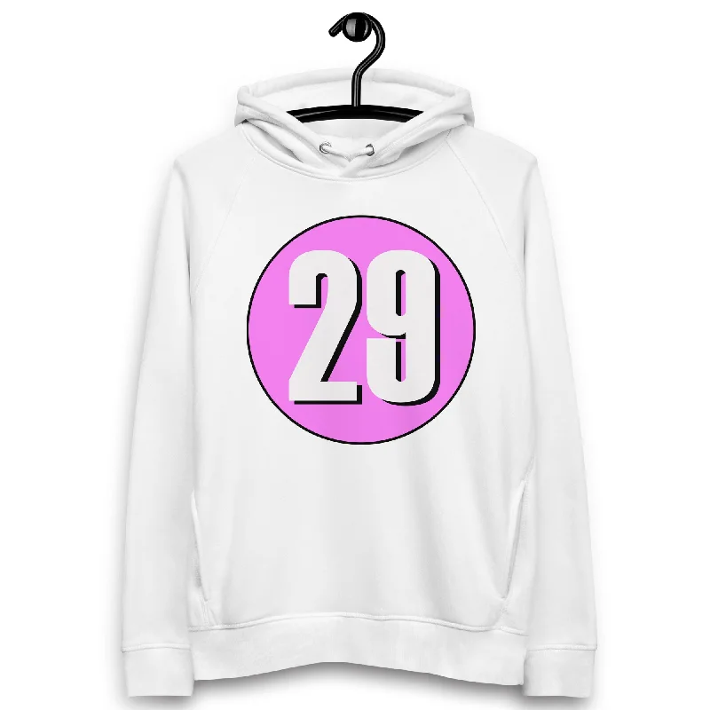 Massive Deals Unisex pullover hoodie: White on Pink 29