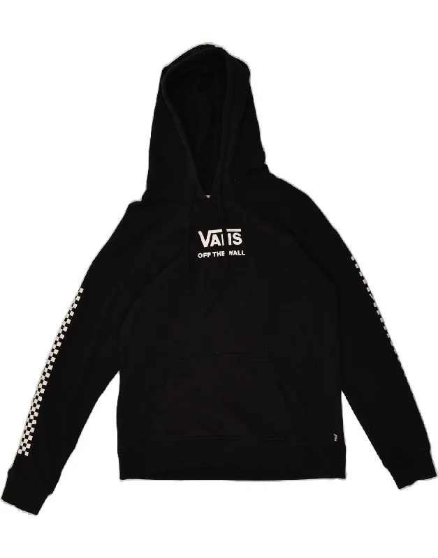 Savings Bonanza VANS Womens Graphic Hoodie Jumper UK 10 Small Black Cotton