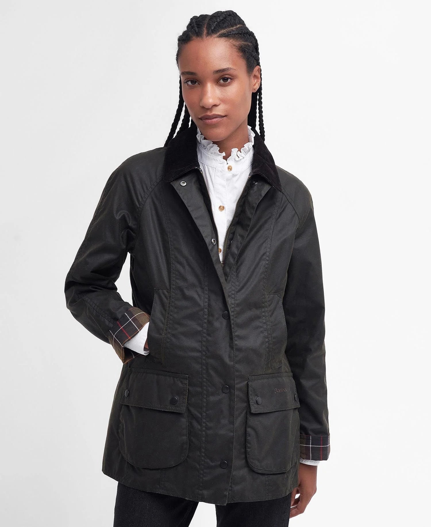 Sneak Peek Sale Classic Beadnell Wax Jacket (Olive)