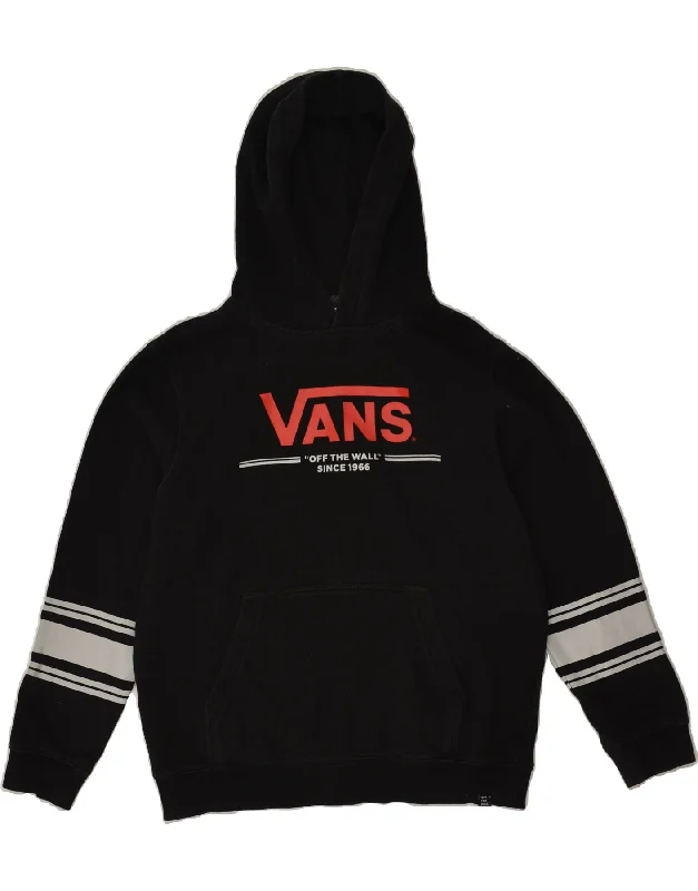 Limited Time Discount VANS Womens Graphic Hoodie Jumper UK 16 Large Black Cotton