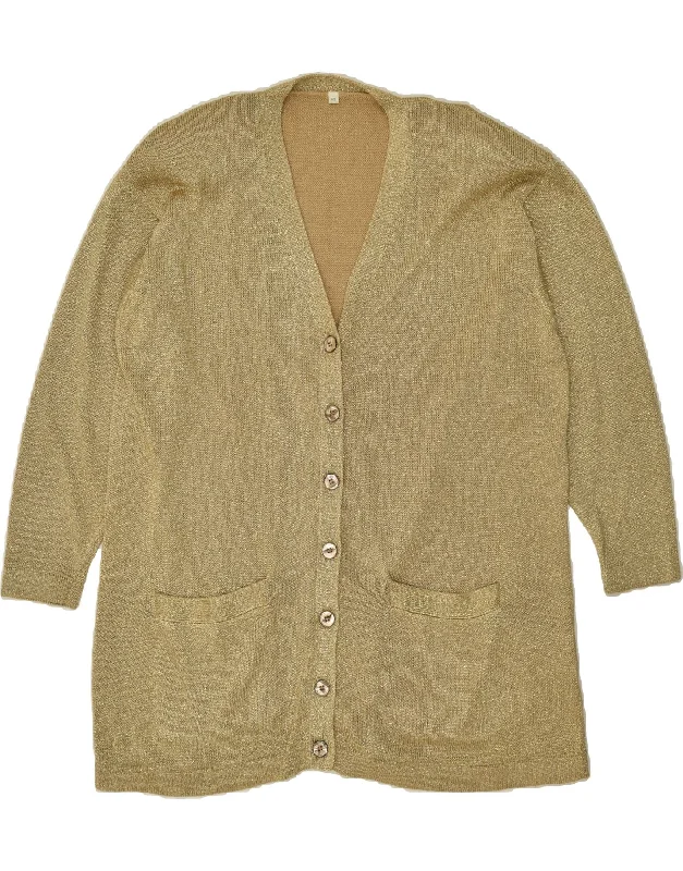 Special Savings VINTAGE Womens Cardigan Sweater EU 42 Large Beige Cotton