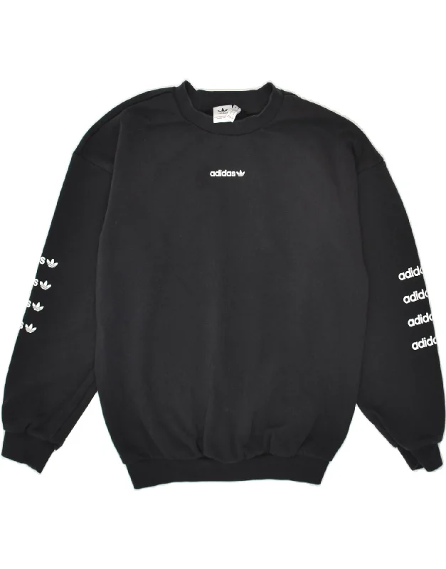Massive Deals ADIDAS Womens Oversized Graphic Sweatshirt Jumper UK 6 XS Black Cotton Massive Deals ADIDAS Womens Oversized Graphic Sweatshirt Jumper UK 6 XS Black Cotton