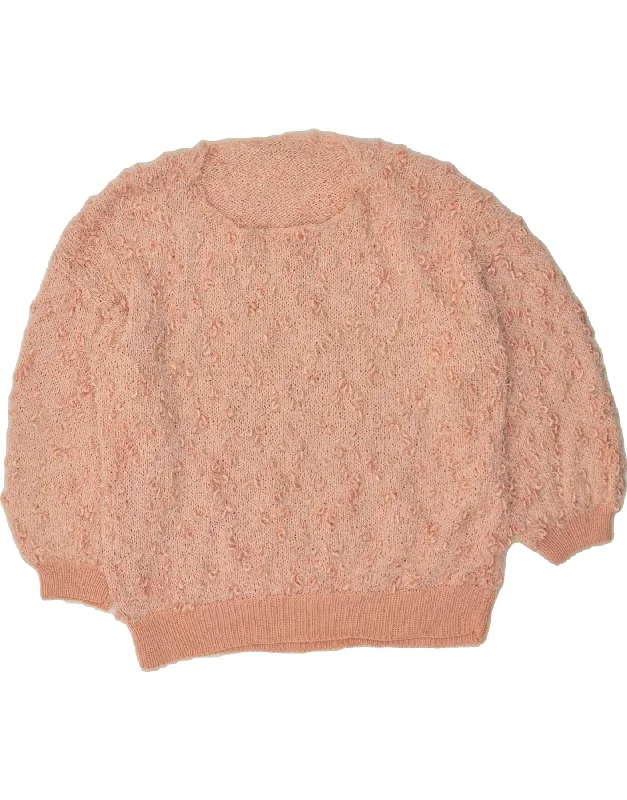 Price Rollback VINTAGE Womens Crew Neck Jumper Sweater UK 18 XL Pink