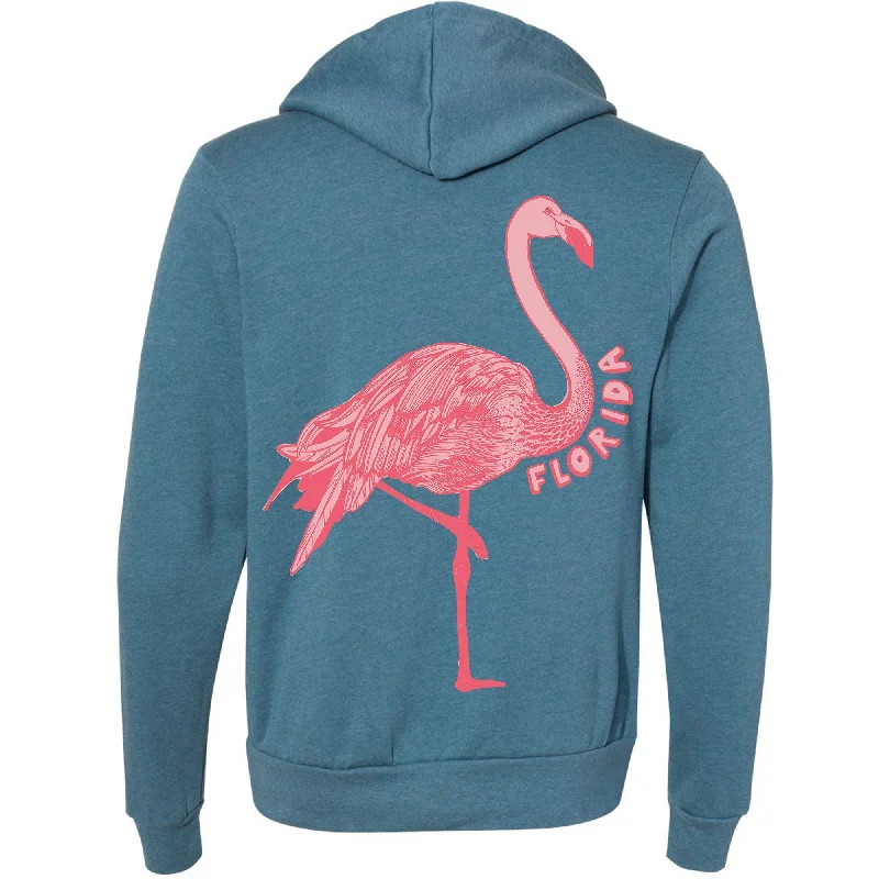 Stock Clearance Flamingo Florida Zipper Hoodie