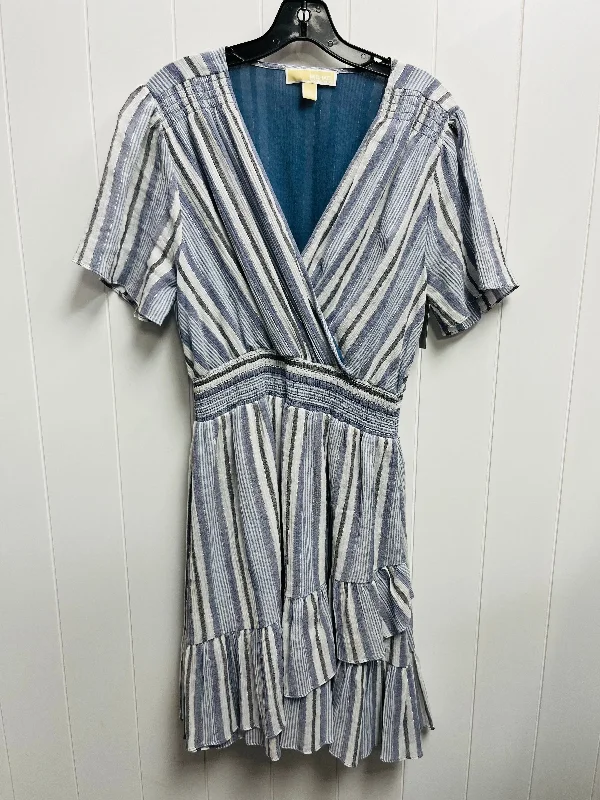 Midnight Madness Dress Casual Short By Michael By Michael Kors In Blue & White, Size: 1x