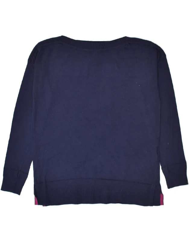 Crazy Deals JOULES Womens Boat Neck Jumper Sweater UK 8 Small  Navy Blue Cotton