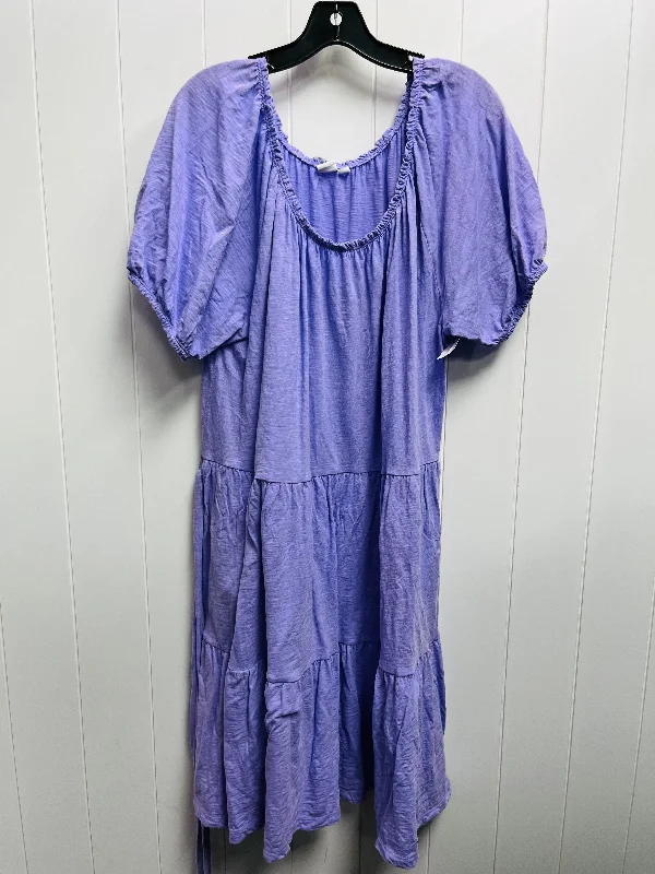 Sneak Peek Sale Dress Casual Short By Gap In Purple, Size: Xl