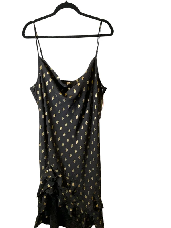 Midnight Madness Dress Casual Maxi By Clothes Mentor In Black & Gold, Size: 2x