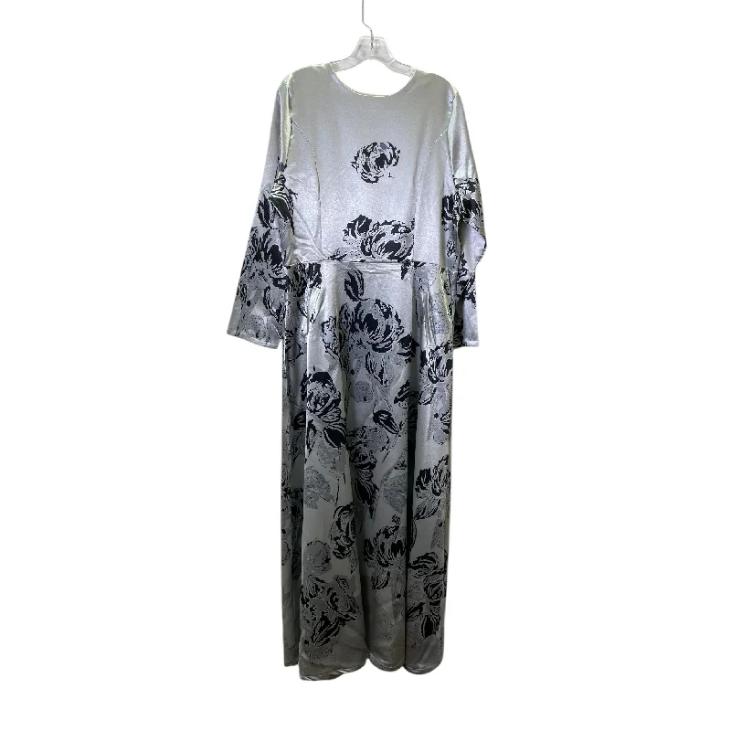 Exclusive Online Offer Dress Party Long By Misslook In Black & Silver, Size:2X