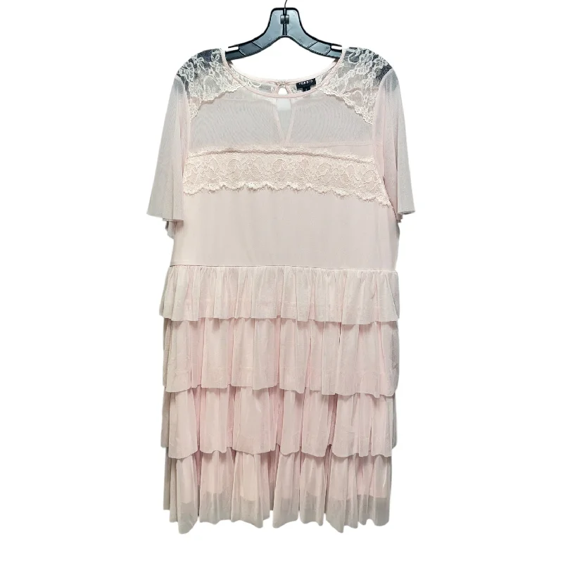 Fantastic Deals Dress Casual Midi By Torrid In Pink, Size: 2x