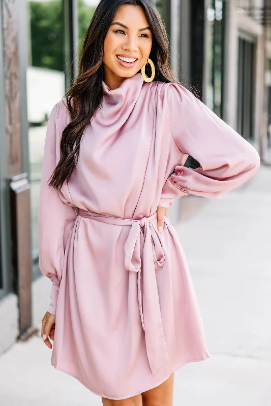 Stock Up and Save Fate: Dance All Night Mauve Pink Satin Dress