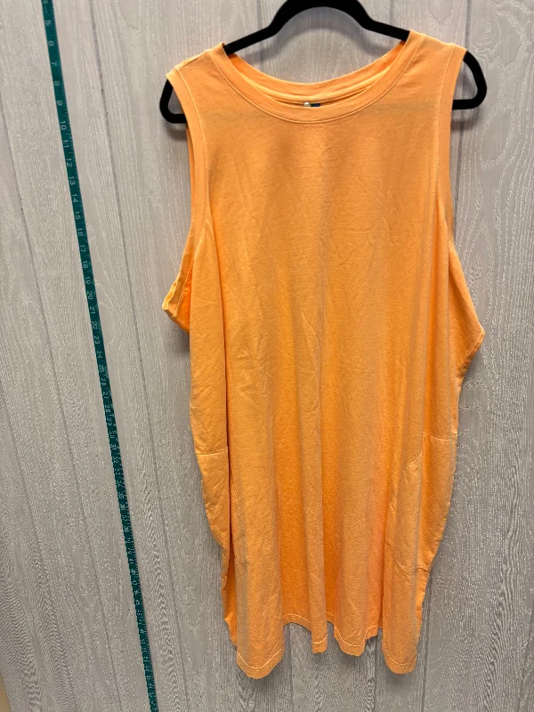 Exclusive Preview Dress Casual Short By Old Navy In Orange, Size: 4x
