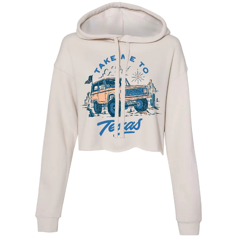 Unbeatable Prices Take Me Texas Cropped Hoodie