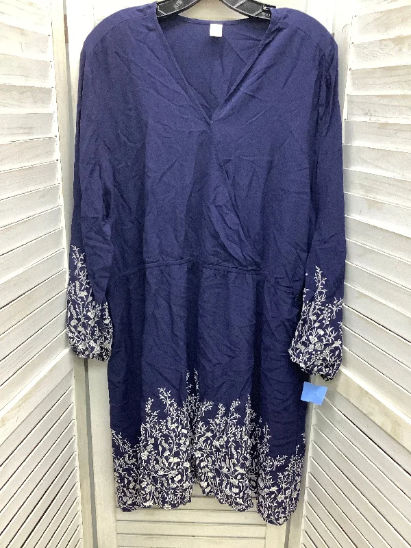 Deal Dash Dress Casual Midi By Old Navy In Blue, Size: 2x