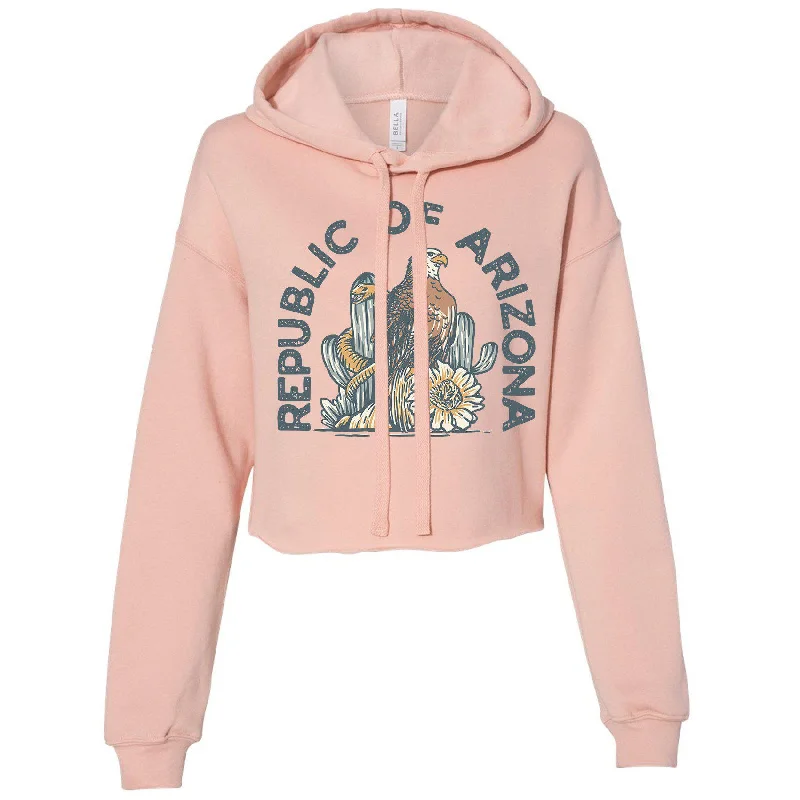 Steals and Deals Republic of Arizona Cropped Hoodie