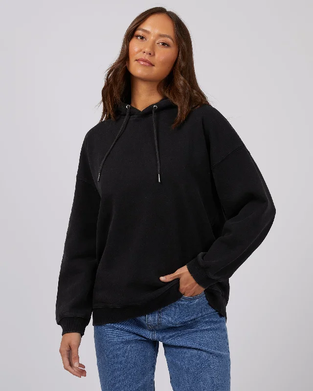 Online Only Oversized Hoody Washed Black