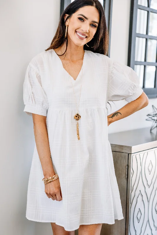 Year-End Sale Do Yourself A Favor Ivory White Babydoll Dress