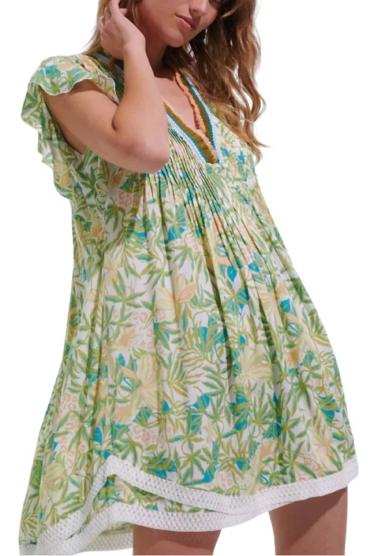 Weekend Special Sasha Mini Dress In Green Orchid