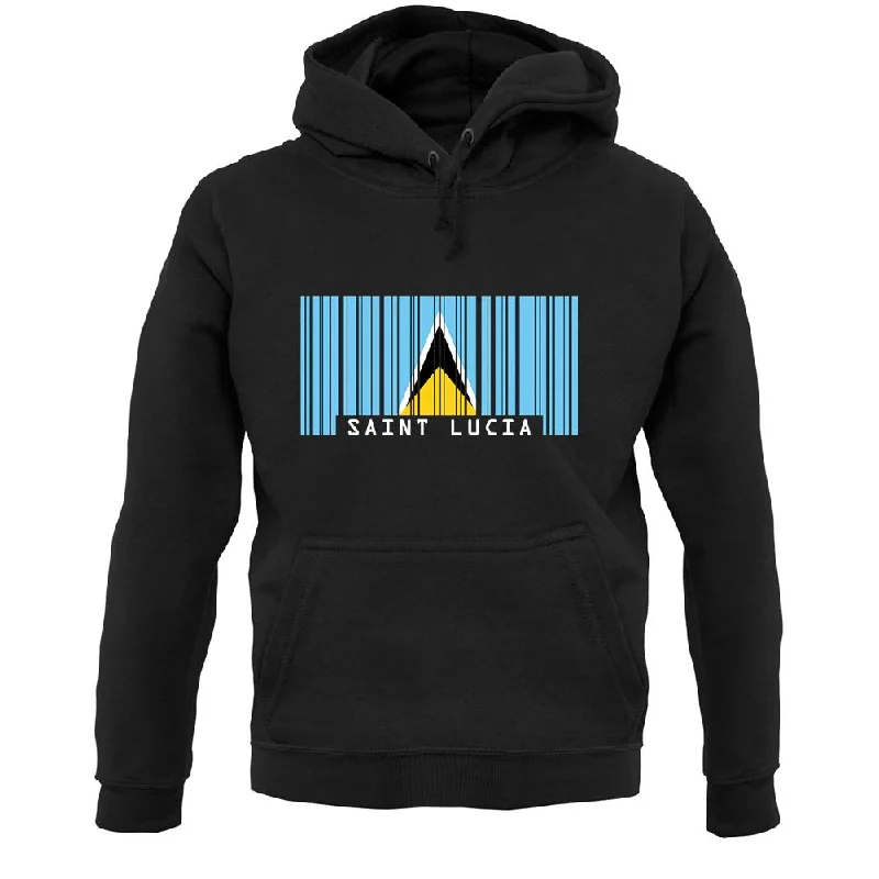 Factory Direct Sale Saint Lucia  Barcode Style Flag Unisex Hoodie