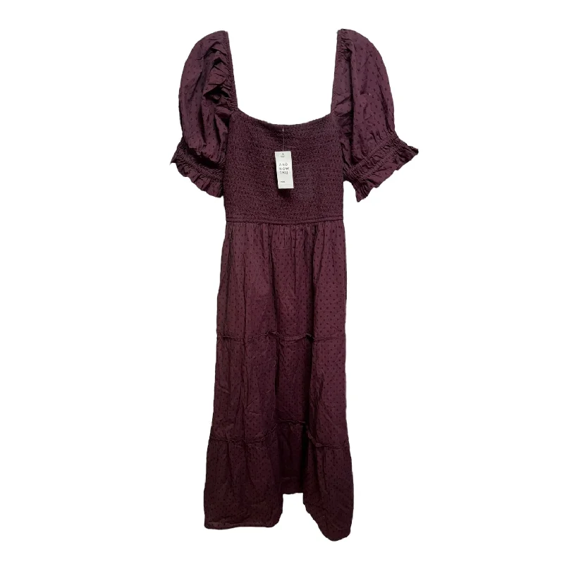 Discount Deals Dress Casual Maxi By And Now This In Maroon, Size: 1x