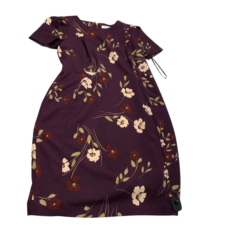 Deep Discounts Dress Work By Calvin Klein In Purple, Size: Xl