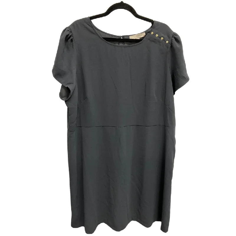 Warehouse Sale Dress Casual Midi By Loft In Grey, Size: 3x