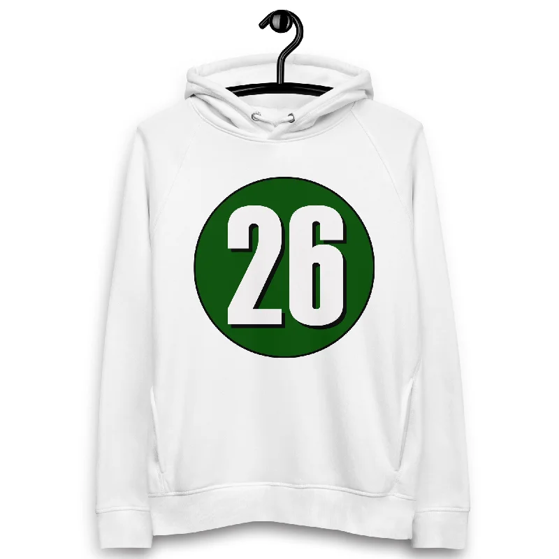Huge Discounts Unisex pullover hoodie: White on Hunter Green 26