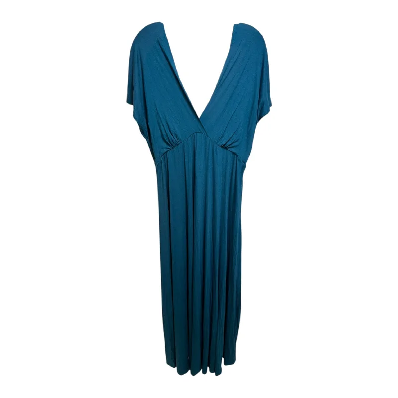 Deal Dash Dress Casual Maxi By 24seven In Teal, Size: 2x