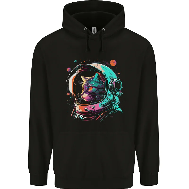 Online Specials An Astronaut Cat in Outer Space Mens 80% Cotton Hoodie