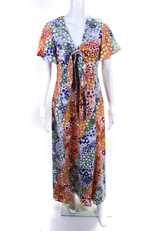 Best Deals Adeam Womens Neck Tie Dress Multi