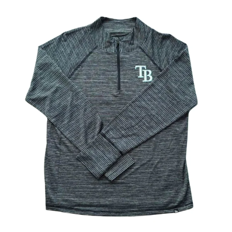 Great Deals Rays Women's New Era Navy TB Active Space Dye Quarter Zip Pullover Jacket