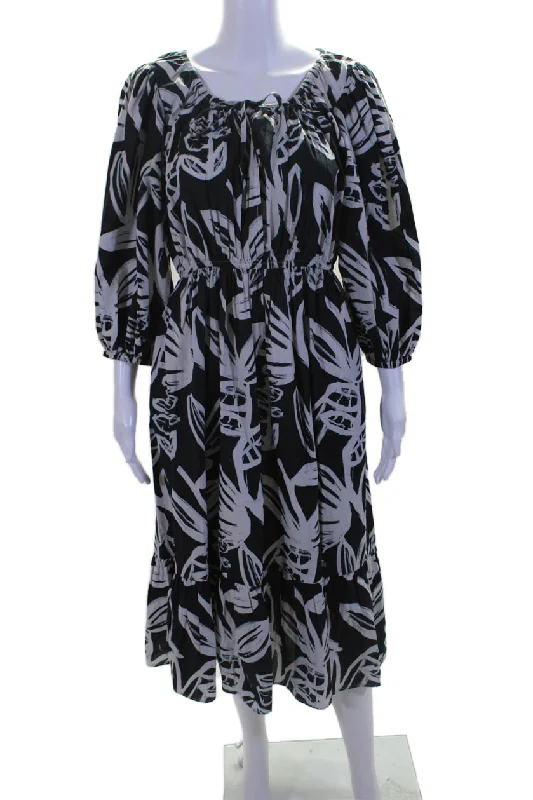 Major Savings Kerri Rosenthal Womens Cotton Harbor Ruched Tied Sing Sing Dress Black