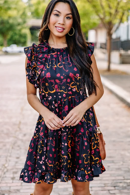 Year-End Sale It's Your Choice Black Floral Dress