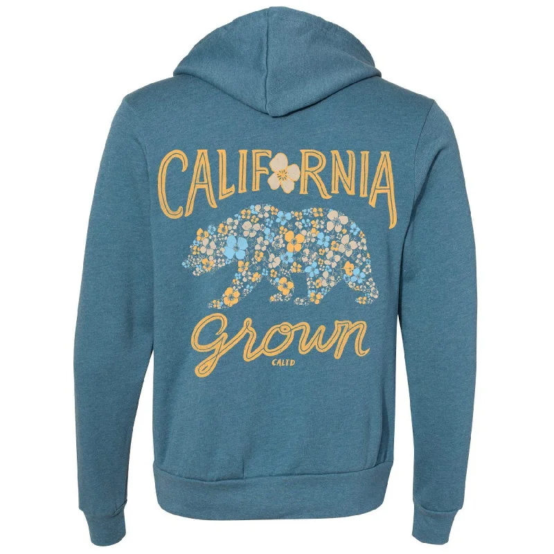 TIME-Limited Offer Bear Poppy Blossom Zipper Hoodie