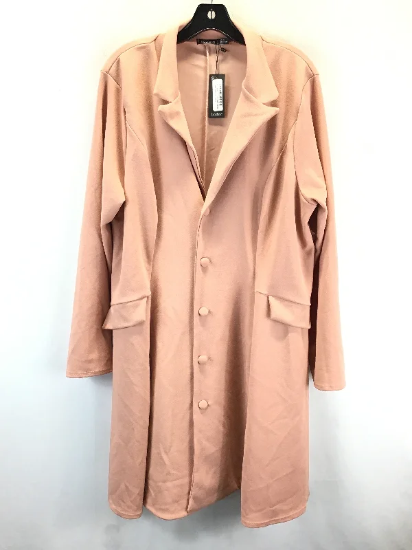Flash Sale Dress Casual Midi By Boohoo Boutique In Peach, Size: 2x