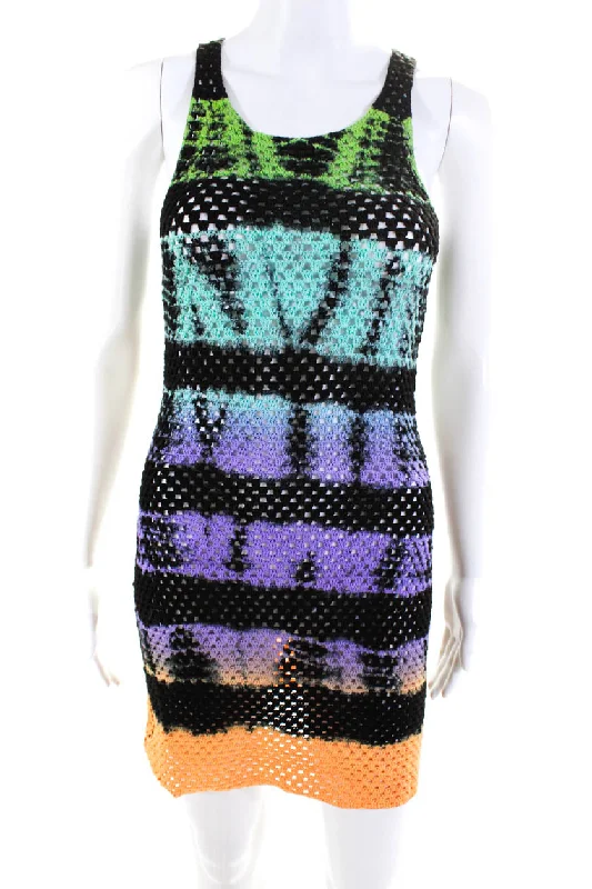 Deal Frenzy AGR Womens Racer Mini Dress - Black