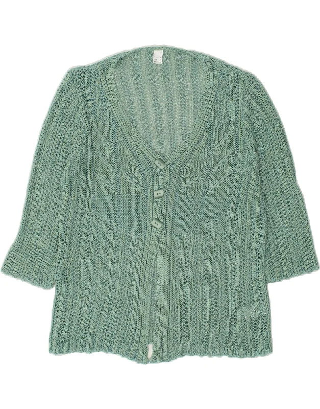 Great Bargains VINTAGE Womens 3/4 Sleeve Cardigan Sweater EU 38 Medium Green Acrylic Great Bargains VINTAGE Womens 3/4 Sleeve Cardigan Sweater EU 38 Medium Green Acrylic