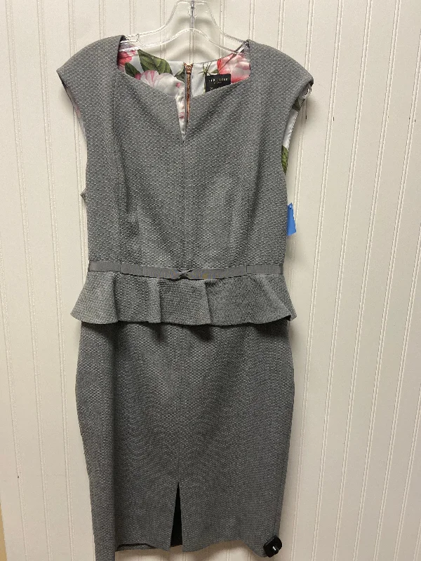 Super Sale Dress Work By Ted Baker In Grey, Size: Xl