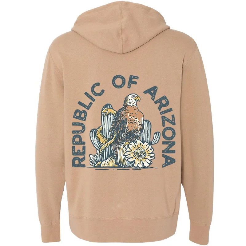 Limited Availability Republic Of Arizona Zipper Hoodie