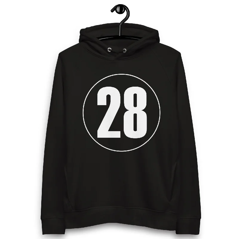 Bargain Prices Unisex pullover hoodie: White on Black 28