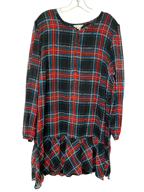 Limited Availability Dress Casual Short By Draper James In Plaid Pattern, Size: 2x