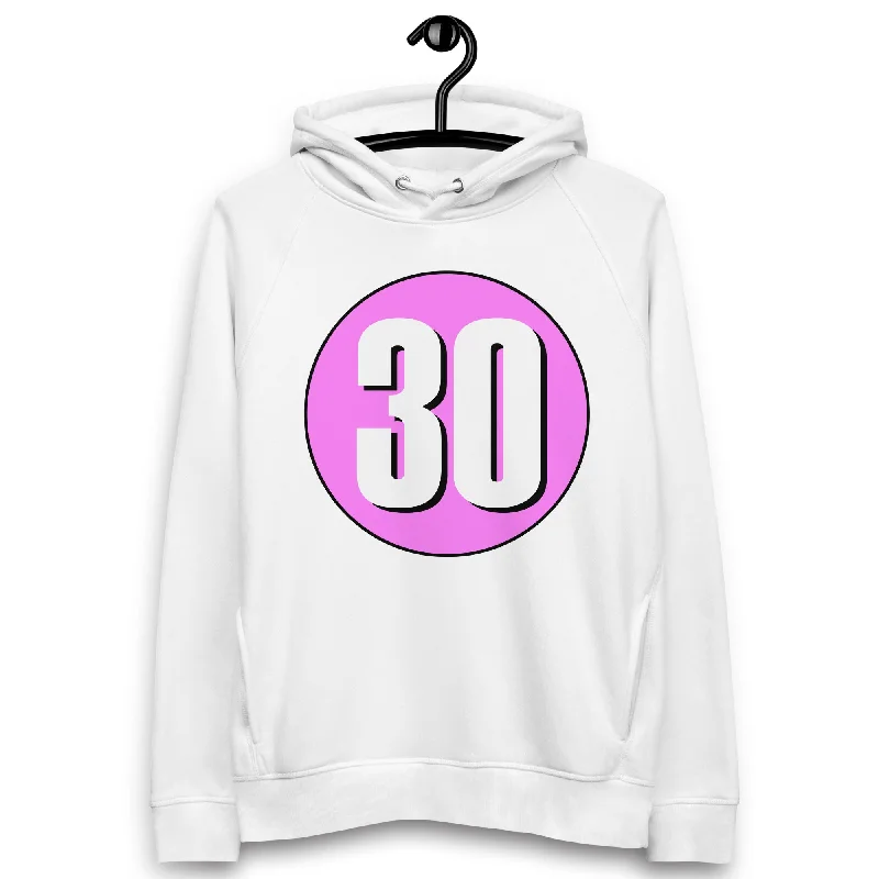 Midnight Sale Unisex pullover hoodie: White on Pink 30