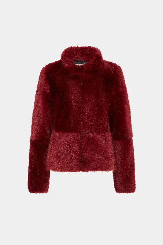 New Deals Paz Zipper Jacket - Cherry