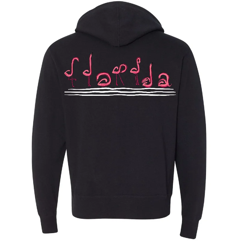 Limited Time Offer Curvy Flamingos Florida Zipper Hoodie