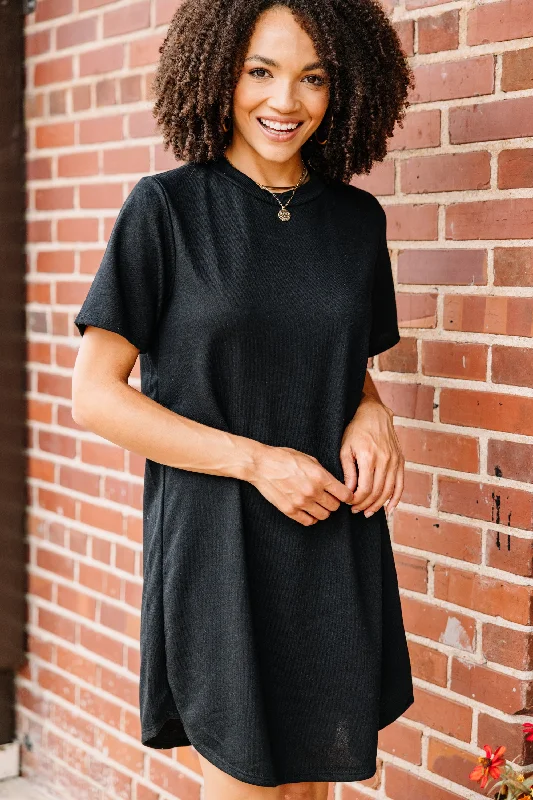 Special Discount It's A Wonder Black T-shrit Dress